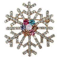 Christmas Brooch Crutches Elk Snowflake Snowman Christmas Tree Wreath Bell Boots Pin Corsage Hot Sale sku image 44