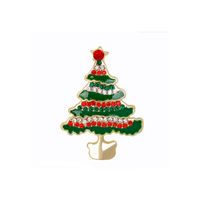 Christmas Brooch Crutches Elk Snowflake Snowman Christmas Tree Wreath Bell Boots Pin Corsage Hot Sale sku image 37