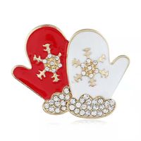 Christmas Brooch Crutches Elk Snowflake Snowman Christmas Tree Wreath Bell Boots Pin Corsage Hot Sale sku image 30