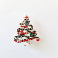 Christmas Brooch Crutches Elk Snowflake Snowman Christmas Tree Wreath Bell Boots Pin Corsage Hot Sale sku image 32