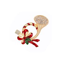 Christmas Brooch Crutches Elk Snowflake Snowman Christmas Tree Wreath Bell Boots Pin Corsage Hot Sale sku image 43