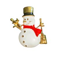 Christmas Brooch Crutches Elk Snowflake Snowman Christmas Tree Wreath Bell Boots Pin Corsage Hot Sale sku image 12