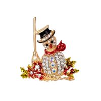 Christmas Brooch Crutches Elk Snowflake Snowman Christmas Tree Wreath Bell Boots Pin Corsage Hot Sale sku image 52
