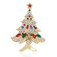 Christmas Brooch Crutches Elk Snowflake Snowman Christmas Tree Wreath Bell Boots Pin Corsage Hot Sale sku image 57