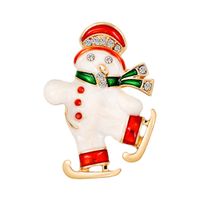 Christmas Brooch Crutches Elk Snowflake Snowman Christmas Tree Wreath Bell Boots Pin Corsage Hot Sale sku image 49