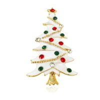 Christmas Brooch Crutches Elk Snowflake Snowman Christmas Tree Wreath Bell Boots Pin Corsage Hot Sale sku image 21