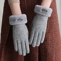 Women's Elegant Solid Color Gloves 1 Pair sku image 3