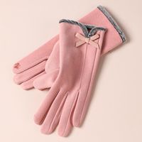 Women's Cute Sweet Solid Color Gloves 1 Pair sku image 2