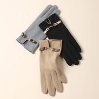 Women's Cute Sweet Solid Color Gloves 1 Pair main image 4