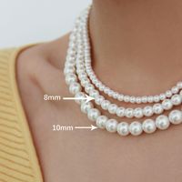 Ins Blogger Light Luxury French Sweet Personality Internet Influencer Pearl Necklace All-match Niche Clavicle Chain Neck Chain Necklace Female sku image 4
