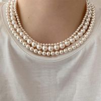 Ins Blogger Light Luxury French Sweet Personality Internet Influencer Pearl Necklace All-match Niche Clavicle Chain Neck Chain Necklace Female main image 5