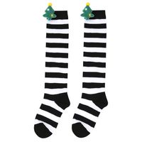 Kid's Christmas Stripe Polyester Over The Knee Socks A Pair sku image 4