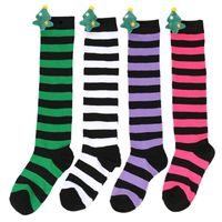 Kid's Christmas Stripe Polyester Over The Knee Socks A Pair main image 5
