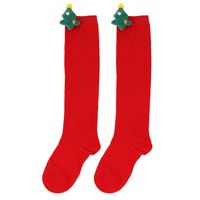 Kid's Christmas Stripe Polyester Over The Knee Socks A Pair sku image 15