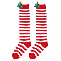 Kid's Christmas Stripe Polyester Over The Knee Socks A Pair sku image 11