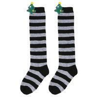 Kid's Christmas Stripe Polyester Over The Knee Socks A Pair sku image 9