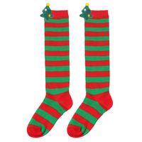 Kid's Christmas Stripe Polyester Over The Knee Socks A Pair sku image 17