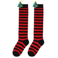 Kid's Christmas Stripe Polyester Over The Knee Socks A Pair sku image 10