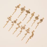 Classic Style Flower Stainless Steel Plating Gold Plated Charms main image 5