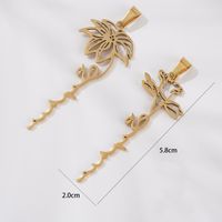 Classic Style Flower Stainless Steel Plating Gold Plated Charms main image 6