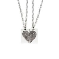 Basic Classic Style Heart Shape Stainless Steel Couple Pendant Necklace sku image 2