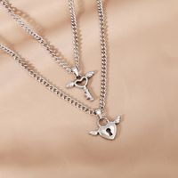 Streetwear Heart Shape Stainless Steel Pendant Necklace main image 4