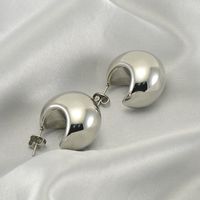 1 Pair Elegant Water Droplets Polishing Plating 304 Stainless Steel 18K Gold Plated Ear Studs main image 5