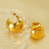 1 Pair Elegant Water Droplets Polishing Plating 304 Stainless Steel 18K Gold Plated Ear Studs main image 4