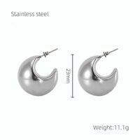 1 Pair Elegant Water Droplets Polishing Plating 304 Stainless Steel 18K Gold Plated Ear Studs sku image 1