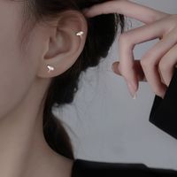 1 Pair Simple Style Commute Ginkgo Leaf Copper Ear Studs main image 2