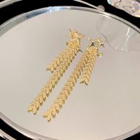 Wholesale Jewelry Simple Style Classic Style Solid Color Alloy Chain Drop Earrings main image 4