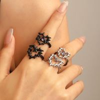 Vintage Style Simple Style Star Alloy Inlay Zircon Women's Open Rings main image 6