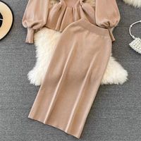 Casual Outdoor Daily Women's Elegant Romantic Solid Color Chiffon Elastic Waist Skirt Sets Skirt Sets main image 3