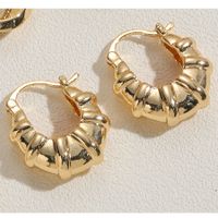 1 Pair Simple Style Twist Plating Copper 14k Gold Plated Hoop Earrings Drop Earrings main image 6