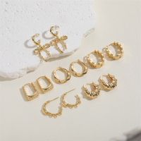 1 Pair Simple Style Twist Plating Copper 14k Gold Plated Hoop Earrings Drop Earrings main image 8