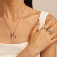 Funny Spider Alloy Plating 14k Gold Plated Silver Plated Halloween Women's Jewelry Set main image 1