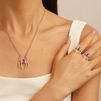 Funny Spider Alloy Plating 14k Gold Plated Silver Plated Halloween Women's Jewelry Set main image 6