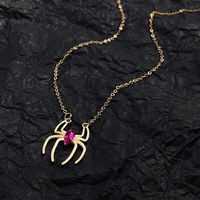 Funny Spider Alloy Plating 14k Gold Plated Silver Plated Halloween Women's Jewelry Set sku image 2