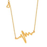 Simple Style Solid Color Titanium Steel Plating 18k Gold Plated Necklace main image 5