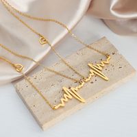 Simple Style Solid Color Titanium Steel Plating 18k Gold Plated Necklace main image 1