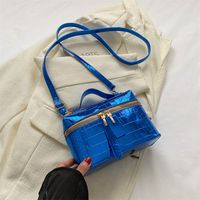 Women's Medium All Seasons Pu Leather Solid Color Streetwear Square Zipper Shoulder Bag Handbag Bucket Bag sku image 4