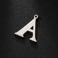 Simple Style Letter Stainless Steel Plating Inlay Zircon Charms main image 3