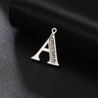 Simple Style Letter Stainless Steel Plating Inlay Zircon Charms main image 4