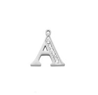 Simple Style Letter Stainless Steel Plating Inlay Zircon Charms main image 2