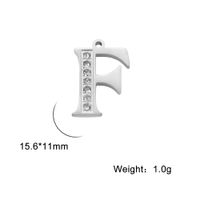 Simple Style Letter Stainless Steel Plating Inlay Zircon Charms sku image 12