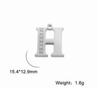 Simple Style Letter Stainless Steel Plating Inlay Zircon Charms sku image 13