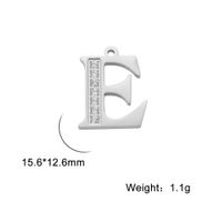 Simple Style Letter Stainless Steel Plating Inlay Zircon Charms sku image 11
