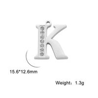 Simple Style Letter Stainless Steel Plating Inlay Zircon Charms sku image 15