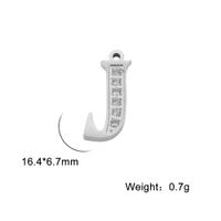 Simple Style Letter Stainless Steel Plating Inlay Zircon Charms sku image 4