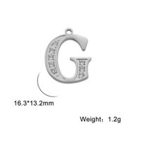 Simple Style Letter Stainless Steel Plating Inlay Zircon Charms sku image 21